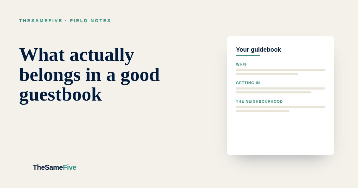 What actually belongs in a good guestbook